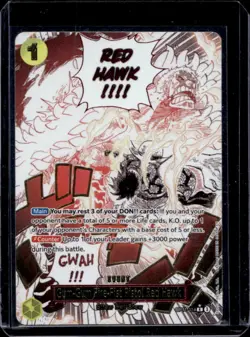 2025 One Piece A Fist of Divine Speed Gum-Gum Fire-Fist Pistol Red Hawk OP11-114 - Image 1