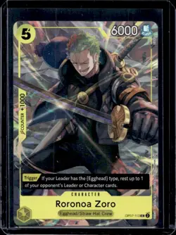 2024 One Piece 500 Years in the Future Roronoa Zoro Uncommon #OP07-113 - Image 1