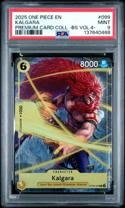 2025 ONE PIECE PREMIUM COLLECTION BEST SELECTION VOL.4 #099 KALGARA PSA 9 - Image 1