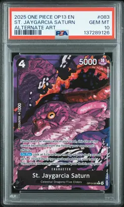 2025 ONE PIECE CARRYING ON HIS WILL ALT ART #083 ST. JAYGARCIA SATURN PSA 10 - Image 1