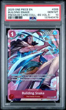 2025 ONE PIECE PREMIUM COLLECTION BEST SELECTION VOL.4 BUILDING SNAKE PSA 10 - Image 1