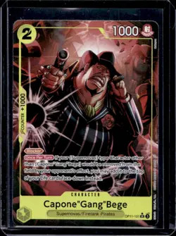 2025 One Piece A Fist of Divine Speed Capone"Gang"Bege Alternate Art #OP11-101 - Image 1