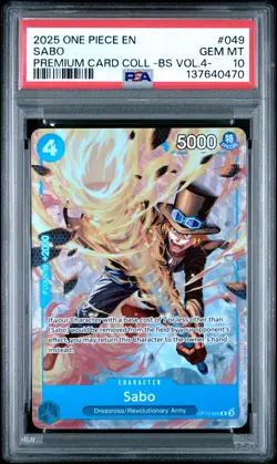 2025 ONE PIECE PREMIUM COLLECTION BEST SELECTION VOL.4 #049 SABO PSA 10 - Image 1