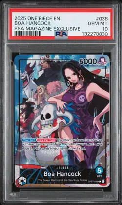 2025 ONE PIECE PROMOS PSA MAGAZINE EXCLUSIVE #038 BOA HANCOCK PSA 10 - Image 1