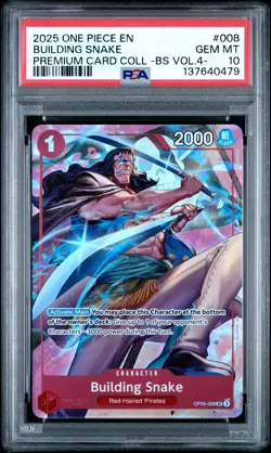 2025 ONE PIECE PREMIUM COLLECTION BEST SELECTION VOL.4 BUILDING SNAKE PSA 10 - Image 1