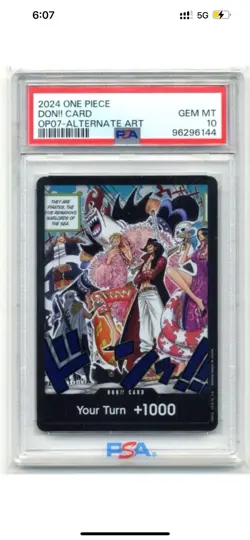 2024 One Piece 500 Years in the Future OP07 Don!! Alternate Art PSA 10 Gem Mint - Image 1