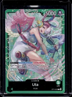 2024 One Piece Starter Deck Uta Green Leader #ST11-001 - Image 1