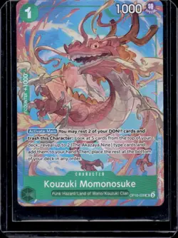 2025 One Piece Best Selection Kouzuki Momonosuke Alt Art Uncommon #OP10-028 - Image 1