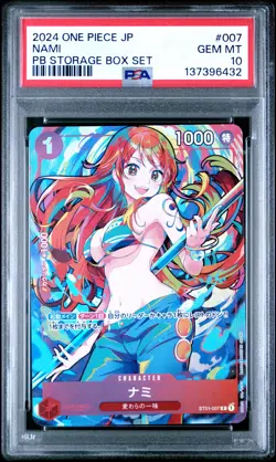 2024 ONE PIECE JAPANESE PREMIUM BOOSTER STORAGE BOX SET #007 NAMI PSA 10 - Image 1