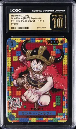 2025 ONE PIECE JPN PC: ONE PIECE DAY'25 PROMO MONKEY D. LUFFY CGC 10 PRISTINE - Image 1