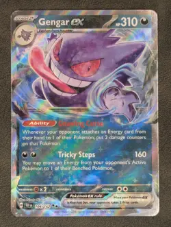 Gengar ex - 104/162 Pokemon TCG Double Rare SV05: Temporal Forces Near Mint - Image 1