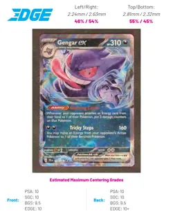 Gengar ex 104/162 Pokemon TCG Double Rare SV05: Temporal Forces Near Mint - Image 1