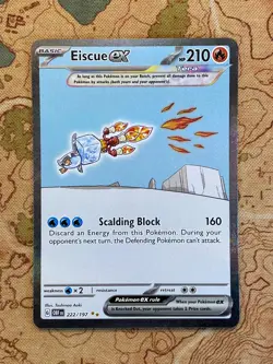 Pokemon TCG - Eiscue ex 222/197 Special Illustration Rare SIR Obsidian Flames NM - Image 1