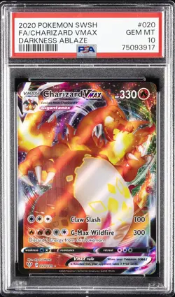 2020 POKEMON SWORD & SHIELD DARKNESS ABLAZE #020 FULL ART/CHARIZARD VMAX PSA 10 - Image 1