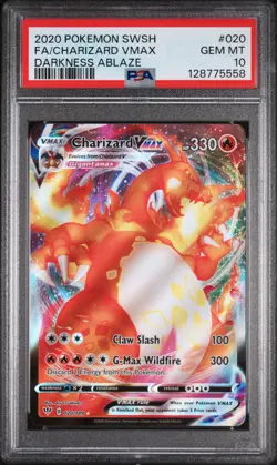 2020 POKEMON SWORD & SHIELD DARKNESS ABLAZE #020 FULL ART/CHARIZARD VMAX PSA 10 - Image 1