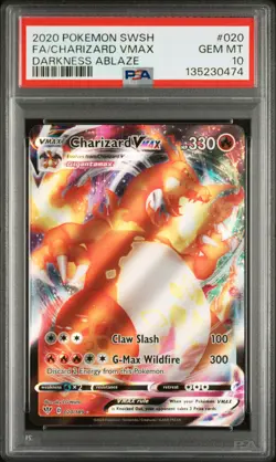 2020 POKEMON SWORD & SHIELD DARKNESS ABLAZE #020 FULL ART/CHARIZARD VMAX PSA 10 - Image 1