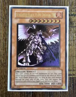 Horus the Black Flame Dragon LV8 SOD-EN008 Ultimate Rare 1st Edition - Image 1