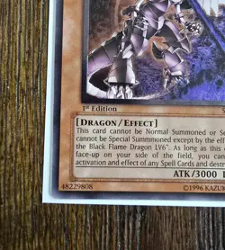 Horus the Black Flame Dragon LV8 SOD-EN008 Ultimate Rare 1st Edition - Image 5