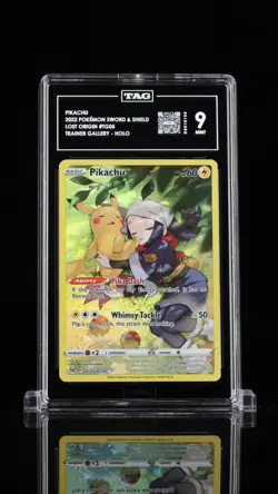 Pokemon Pikachu TG05/TG30 Lost Origin Trainer Gallery Holo Ultra Rare SWSH11 TAG - Image 1