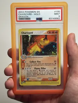 Pokemon TCG Charizard EX Dragon 100/97 Holo PSA 9 Mint Swirl Card - Image 3