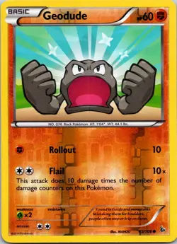 Geodude 45/106 Flashfire Reverse Holo Pokemon Card LP- - Image 1