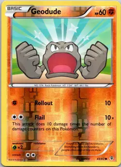 Geodude 45/106 Flashfire Reverse Holo Pokemon Card LP- - Image 3