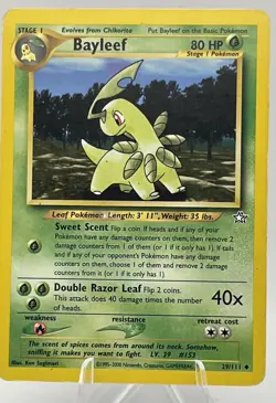 Bayleef 29/111 2000 Neo Genesis 1st Edition Uncommon Pokemon Card - Image 1