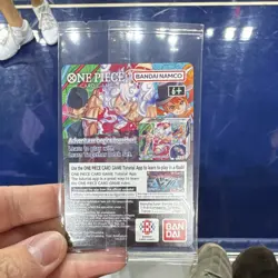 Namco One Piece Monkey.D.Luffy OP13-118 Promo Holo Carrying on His Will Card - Image 2