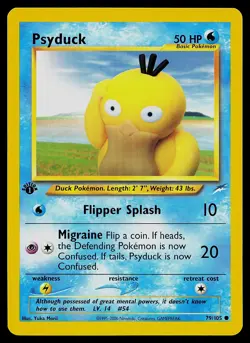 Pokemon Card - Psyduck Neo Destiny 79/105 Common 1st Edition - Image 1