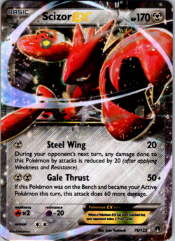 Scizor EX - 76/122 - Pokemon Breakpoint XY Ultra Rare Card LP - Image 1