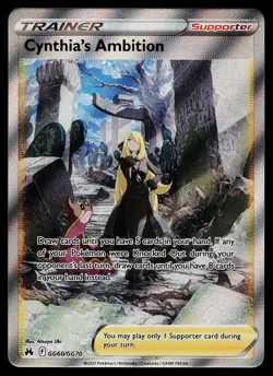 Pokemon Card - Cynthia's Ambition Crown Zenith GG60/GG70 Ultra Rare - Image 1