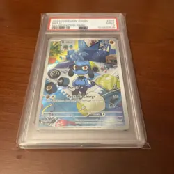 Pokemon TCG Riolu Illustration Rare Card #215/198 Scarlet & Violet PSA 9 - Image 1