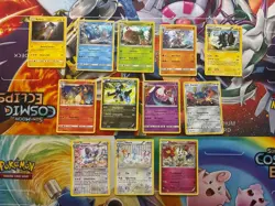 Pokemon Card Lot Holo RC & Cracked Ice Fire Charizard Sylveon - Image 1