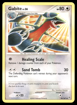 Gabite 59/147 Supreme Victors Regular Non Holo 2009 Pokemon Card Light Played LP - Image 1