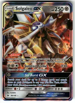 Solgaleo GX 89/149 SM Base Set LP Pokemon Card TCG - Image 1