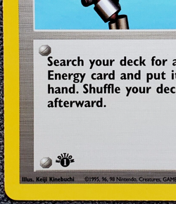 1st Edition Energy Search - Fossil - #59/62 - Vintage Pokemon Card 1999 WOTC - Image 5