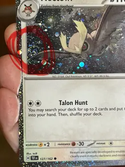 POKEMON NOCTOWL 127/162 COMMON COSMOS HOLO WITH SWIRL TEMPORAL FORCES NM CARD - Image 2