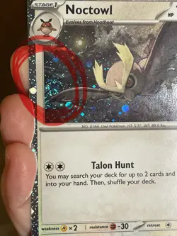 POKEMON NOCTOWL 127/162 COMMON COSMOS HOLO WITH SWIRL TEMPORAL FORCES NM CARD - Image 3