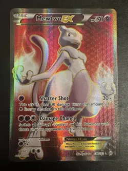 Pokemon Mewtwo-EX TCG Full Art Ultra Rare Holo Card Breakthrough 158/162 nm - Image 2