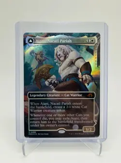 MTG Ajani, Nacatl Pariah Borderless Textured Foil Modern Horizons 3 #0468 Magic - Image 1