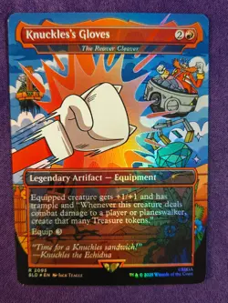 MTG - Secret Lair - Sonic: Turbo Gear - Knuckles's Gloves - FOIL - Image 1