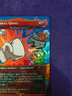 MTG - Secret Lair - Sonic: Turbo Gear - Knuckles's Gloves - FOIL - Image 2