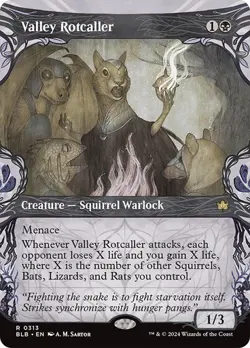 MTG-Valley Rotcaller (Showcase) Bloomburrow Regular(NM)#313 - Image 1