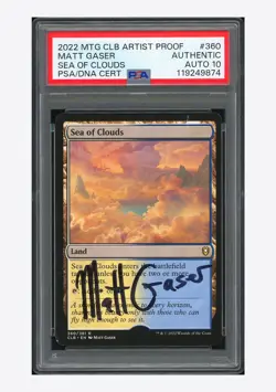 MTG PSA AUTH AUTO 10 Sea Of Clouds R Matt Gaser 2022 360/361 CLB English - Image 2
