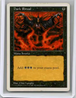 Moderately played Dark Ritual # Fifth Edition W/Tracking - Image 1