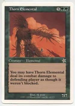 MTG Magic The Gathering Thorn Elemental 1999 Jumbo Oversize Used Played - Image 1