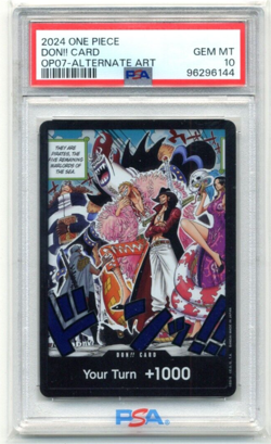 2024 One Piece 500 Years in the Future OP07 Don!! Alternate Art PSA 10 Gem Mint - Image 1
