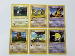 Shadowless Base Set Pokemon Lot 6 Cards - Image 1