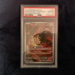 2025 POKEMON DRI EN-DESTINED RIVALS #203 TEAM ROCKET's MEOWTH PSA 10 - Image 1