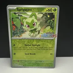 Sprigatito 012/193 Stamped Pokemon Horizons Promo Reverse Holo Pokemon Card NM - Image 1